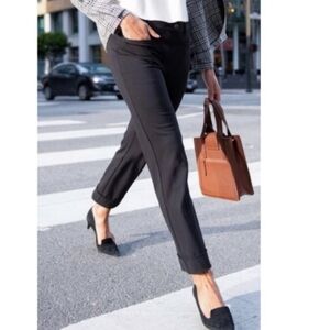 BetaBrand Dress Pant Yoga Pant Cuffed Black Size Small Petite SP